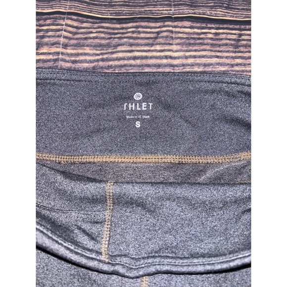 Athleta Heather Gray Cropped Leggings with Stitch Detail size Small - Picture 2 of 5